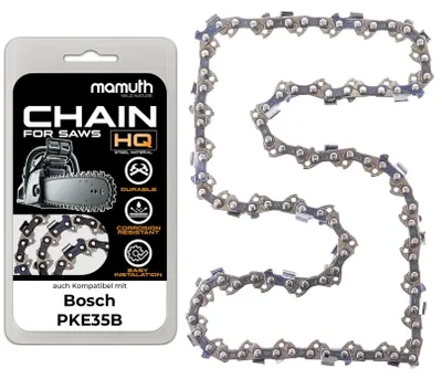 Image de Chaîne de scie 35 cm, 1,3 mm, 3/8", 52 maillons, pour Bosch PKE35B