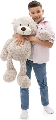 Produktbild von NICI Kuscheltier Bär Finni 70cm - grau - Weiches Plüschtier – niedliches Stofftier zum Kuscheln & Spielen – tolle Geschenkidee für Kinder & Erwachsene | 62325
