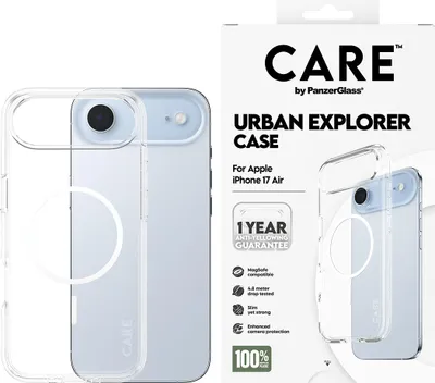 Produktbild von PanzerGlass CARE™ by ® Urban Explorer Case Transparent m. Weiß MagSafe iPhone Air, Cover, Apple, Apple - iPhone Air, Transparent