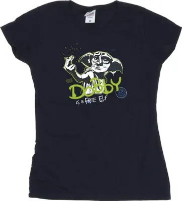 Produktbild von Harry Potter - "A Free Elf" T-Shirt für Damen BI24063 (L) (Marineblau)