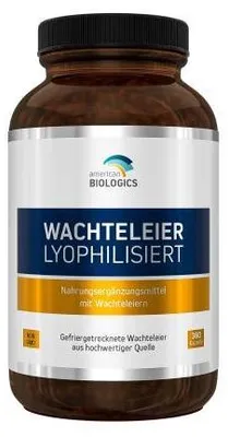 Image de Oeufs de caille lyophilisés American Biologics Caps. 360 pcs