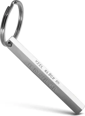 Produktbild von Würfel Schlüsselanhänger Edelstahl Glück