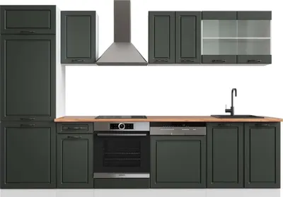 Produktbild von Küchenzeile Vicco R-Line Anthrazit Landhaus/Weiß 300 cm , AP Eiche, Model 42454