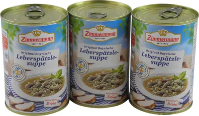 Produktbild von Leberspätzle Suppe 3er Pack (3 Dosen à 400 ml)