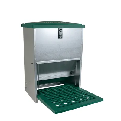 Obrázok produktu pre Feedomatic Feedomatic - Automatické krmítko pre kurčatá - 54 x 35,5 x 25,5 cm - 12 kg - zelená a strieborná