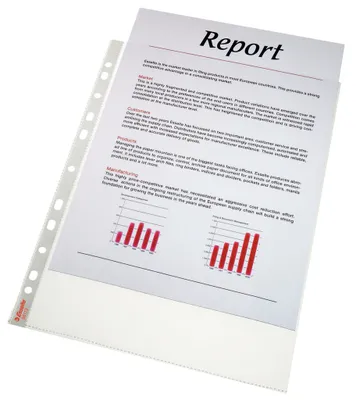 Obrázok produktu pre Esselte 56113, 210 x 297 mm (A4), Priehľadná, Polypropylén (PP), Vršok, 0,075 mm, 230 mm