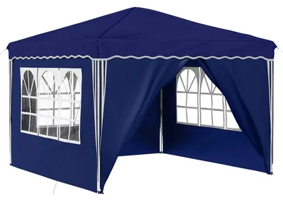 Image de Tente de fête pop-up 288 x 288 x 245 cm Bleu Tissu Oxford