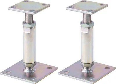 Two adjustable post supports are shown against a white background.