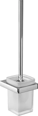 Produktbild von EMCO Toilettenbürstengarnitur TREND Behälter Kristallglas satiniert, Bürstengriff chrom chrom