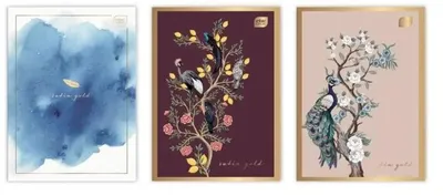 Image de Cahier A4/60 feuilles quadrillées Metallic Satin Gold (5 pièces) - INTERDRUK
