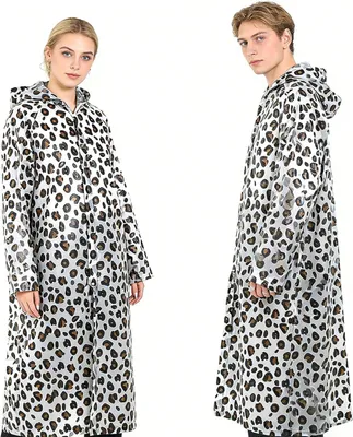 Produktbild von Regenponcho 2 Stück, Leopardenmuster, wasserdicht, für Festival
