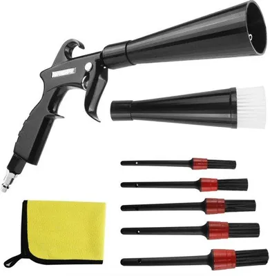 Imagen del producto de Pistola de limpieza para automóviles, soplador de aire, soplador de alta presión, herramientas de limpieza para automóviles, ideal para eliminar rápidamente suciedad y polvo, para la limpieza interior del automóvil