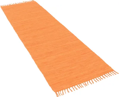 Produktbild von Baumwolle Natur Teppich Läufer Jolly Baumwolle Orange, Größe:70x140 cm