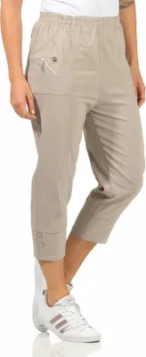 Produktbild von Caprihose mit Gummizug für Damen Gr. 36-54 luftige 3/4 Schlupfhose mit Stretch