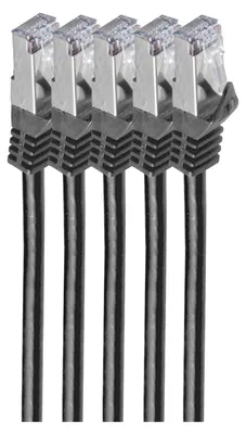 Produktbild von shiverpeaks BS75512-S-SET5, 2 m, Cat7, S/FTP (S-STP), RJ-45, RJ-45, Schwarz