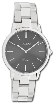Image de Oozoo Montre-bracelet vintage, série Damenuhr, bracelet en métal argenté, mouvement à quartz, affichage analogique, modèle D3UOC20042