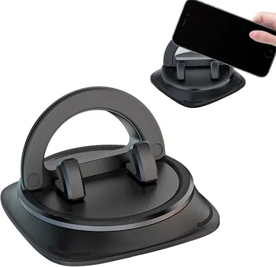Zdjęcie produktu dla Uchwyt na telefon samochodowy - Mocowanie na telefon - Bezpieczna nawigacja - Obrotowy o 360 stopni - Uniwersalny - Czarny