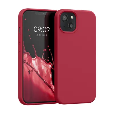 Obrázek produktu pro kwmobile Pouzdro na mobilní telefon pro iPhone 13 Case, pro iPhone 13 Case - Silikonové pouzdro - Bezdrátové nabíjení - Classic Red