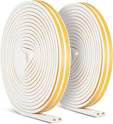Produktbild von Dichtungsband 20 m, Schalldicht, Wasserdicht, Staubdicht, 9mm x 6mm, Weiß, Für Türen und Fenster