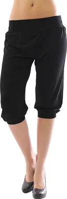 Produktbild von Harem Harems Aladin Pump Hose Capri 3/4 hoher Bund Leggings Leggins Baggy Sommer schwarz M