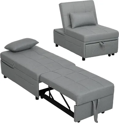 Image de Fauteuil inclinable avec dossier réglable et revêtement en polyester, design 3 en 1