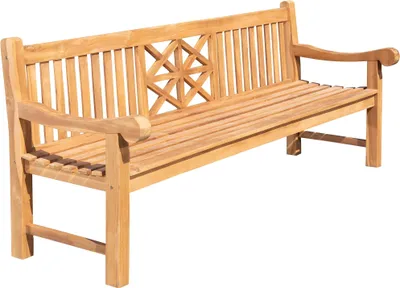 Produktbild von Gartenbank Teakbank VUZAR - Holz Teak 240x72x92 cm | Holzbank 240 Cm Gartenbank Sitzbank Mit Lehne Wetterfest Bank Garten Terrasse