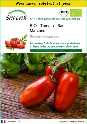 Image de SAFLAX Ensemble de culture -- Tomate - San Marzano - 15 graines - Solanum