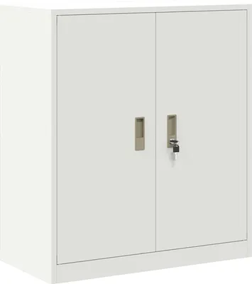 Image de Armoire de rangement vidaXL blanche 80 x 40 x 90 cm en acier