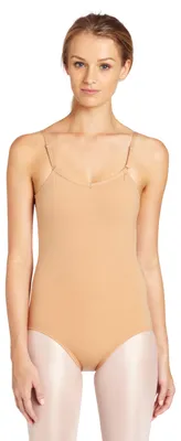Produktbild von Capezio Damen-Tanktop-Trikot mit verstellbaren Trägern, Farbe: Hellbraun, Größe: M