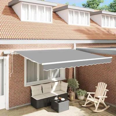 Obrázok produktu pre Maison Exclusive - Rám markízy so svetlami LED diódy Biela 350 x 250 cm Hliník