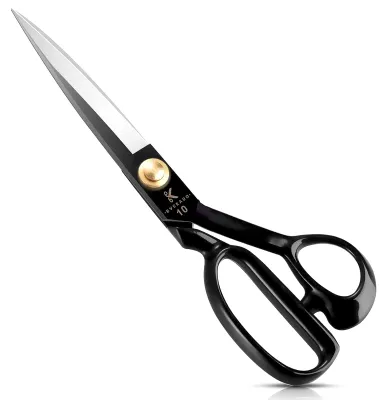 Image de Ciseaux à tissu 25,5 cm – Ciseaux de couture pour couper le tissu, les vêtements et le cuir, pour droitiers, noirs