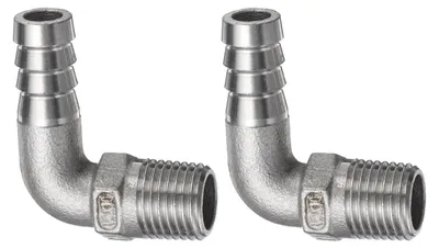 2er-Pack 90° Winkel-Schlauchanschluss 10 mm x 1/4" NPT
