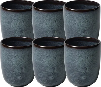Produktbild von like Villeroy & Boch Lave gris Becher ohne Henkel Set 0,4 l Set6
