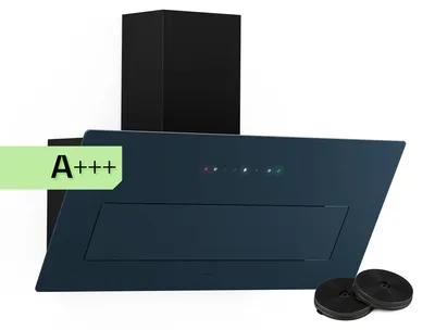 Produktbild von Klarstein SleekAir Dunstabzugshaube - 90cm Kopffreihaube, 718 m³/h, A++ , Touch-Bedienung, LED 5W, Duale Belüftung, Anthrazit