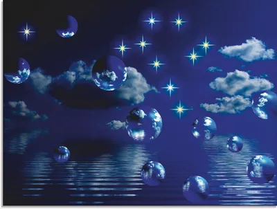 Produktbild von ARTland Glasbild Sternenhimmel Größe: 60x45 cm