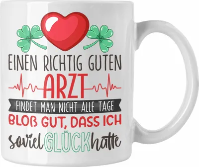 Produktbild von Trendation - Arzt Tasse Geschenk Dankeschön Bester Arzt Der Welt Dankeschön Hausarzt (Weiß)