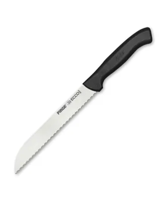 Produktbild von product image Pirge Ecco Brotmesser mit Wellenschliff 17,5 cm Schwarz für Schneiden von Brot, Bagels, Kuchen - Brötchenmesser - Sägemesser