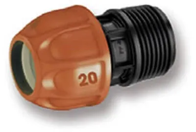 Produktbild von Claber Klemmverbinder Ø 20 mm Gewinde 1" Außengewinde 90318