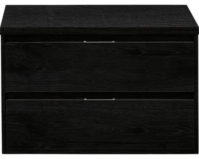 Produktbild von Sanox Waschtischunterschrank Porto BxHxT 90,2 x 58 x 50 cm Frontfarbe black oak mit Waschtischplatte