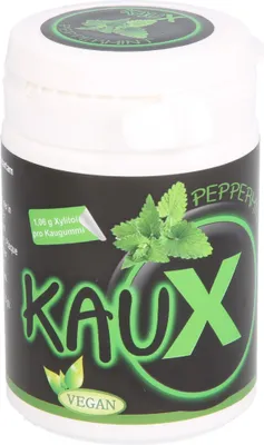 Produktbild von kauX Zahnpflegekaugummi peppermint mit Xylitol, 40 St. Kaugummi