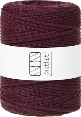 Produktbild von Burgunderrot Baumwoll-Flechtkordel 5mm 100m OUTLET