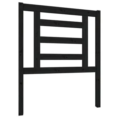 Produktbild von vidaXL Kopfteil Schwarz 81x4x100 cm Massivholz Kiefer