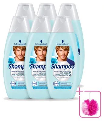 Zdjęcie produktu dla 6 sztuk szamponu Schwarzkopf Anti-Schuppen z aloesem - 400 ml - zestaw ekonomiczny
