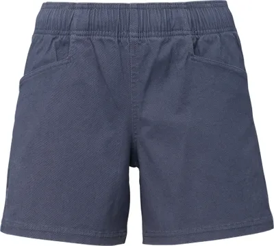 Dunkelblaue Shorts von Black Diamond; speziell für Klettern und Bouldern; mit elastischem Bund und zwei Taschen.