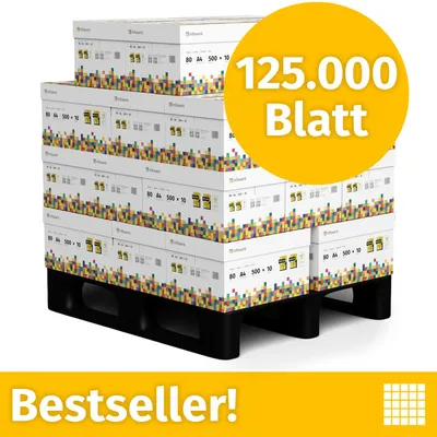 Obrázek produktu pro Infowerk Tiskárny papír Kopírovací papír 125000 listů 250 x 500 A4 80g prémiový bílý PEFC certifikovaný