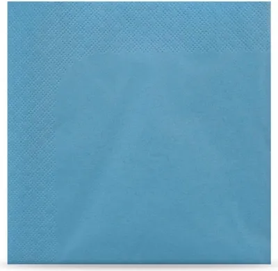 Produktbild von Servietten Funny - 3-lagig - 1/4-Falz - 33 x 33 cm - 1000 Servietten - hellblau