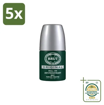 Imagen del producto de 5 unidades de desodorante roll-on Brut Original, 50 ml, pack ahorro