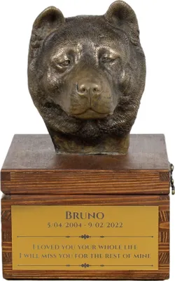 Zdjęcie produktu dla Akita, Akita Inu - urna na prochy psa ze statuetką, mała urna dla psa, personalizowana urna z popiersiem psa marki Art-Dog