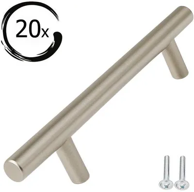 Productafbeelding van By MJM Denver meubelgrepen RVS 128mm – set van 20