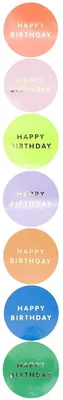 Produktbild von Sticker Happy Birthday, Kreise